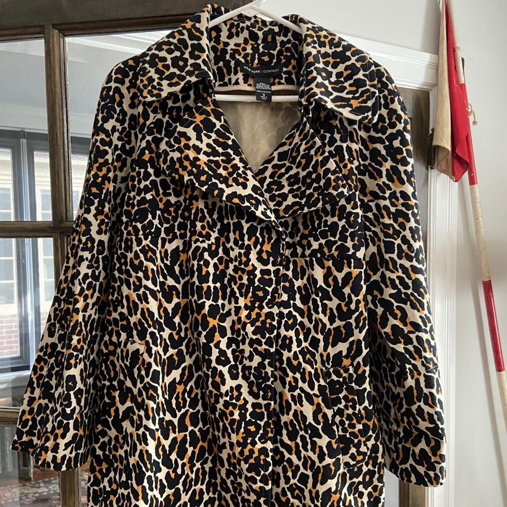 New York and Company Leopard Print Coat